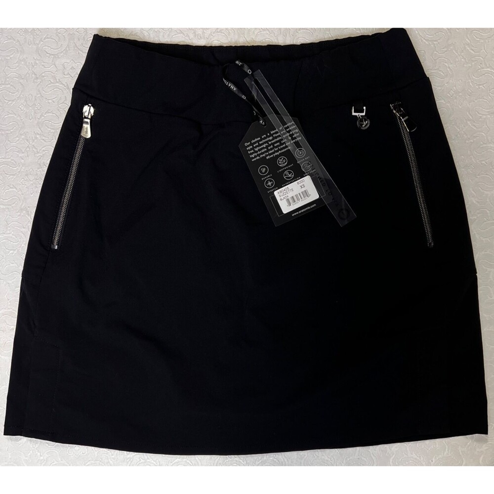 Anatomie Suzzette Womens Golf Skort/Skirt Italy Black Size XS NWT MSRP $198.00